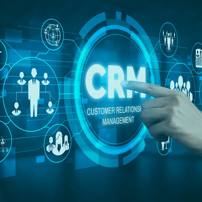 photo d'une illustration digitale d'un crm en mode saas