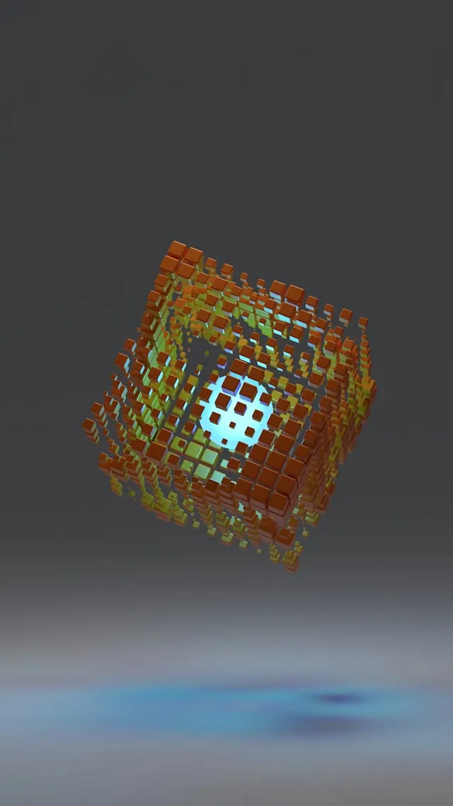 photo d'un cube numérique
